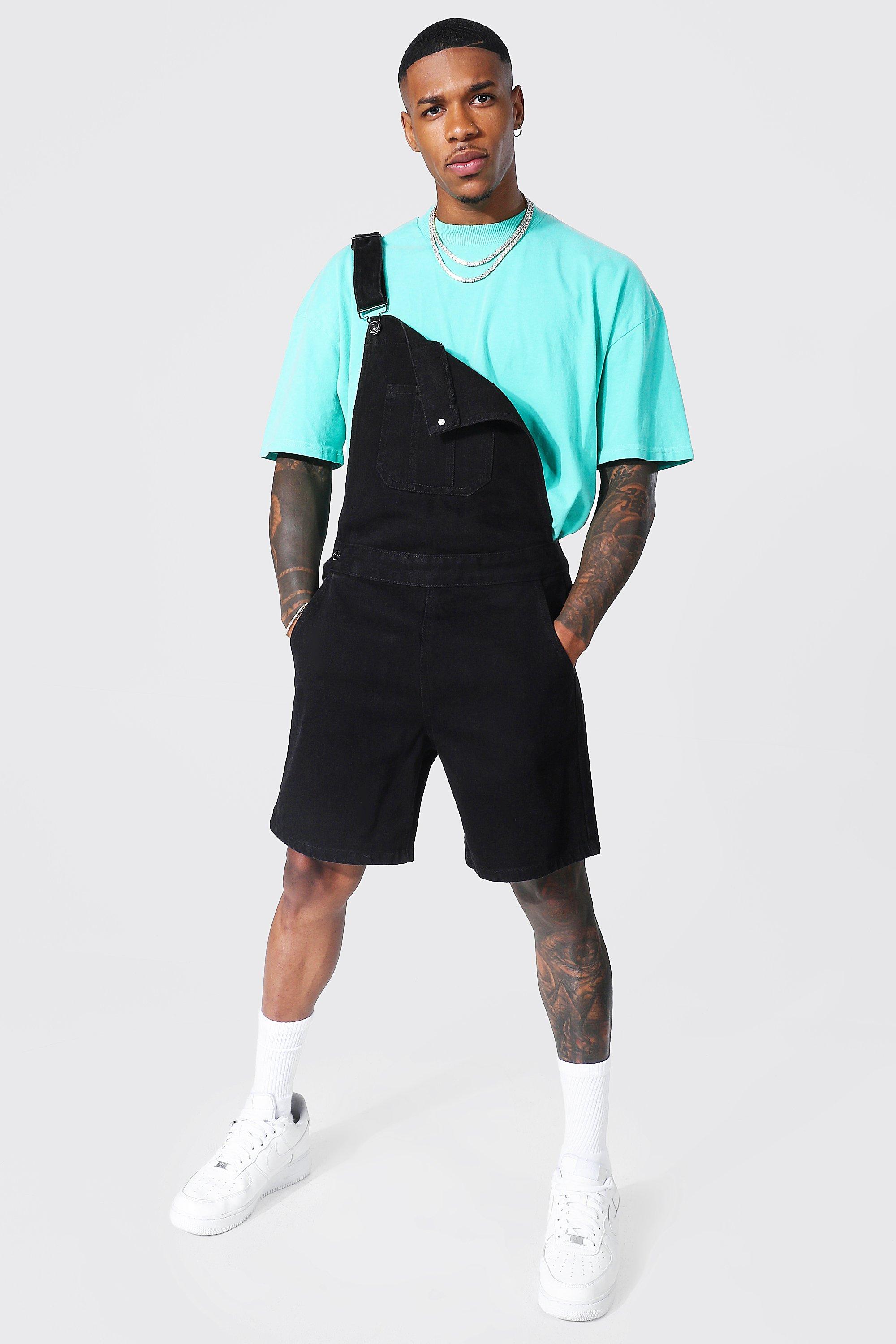 Male on sale dungarees shorts